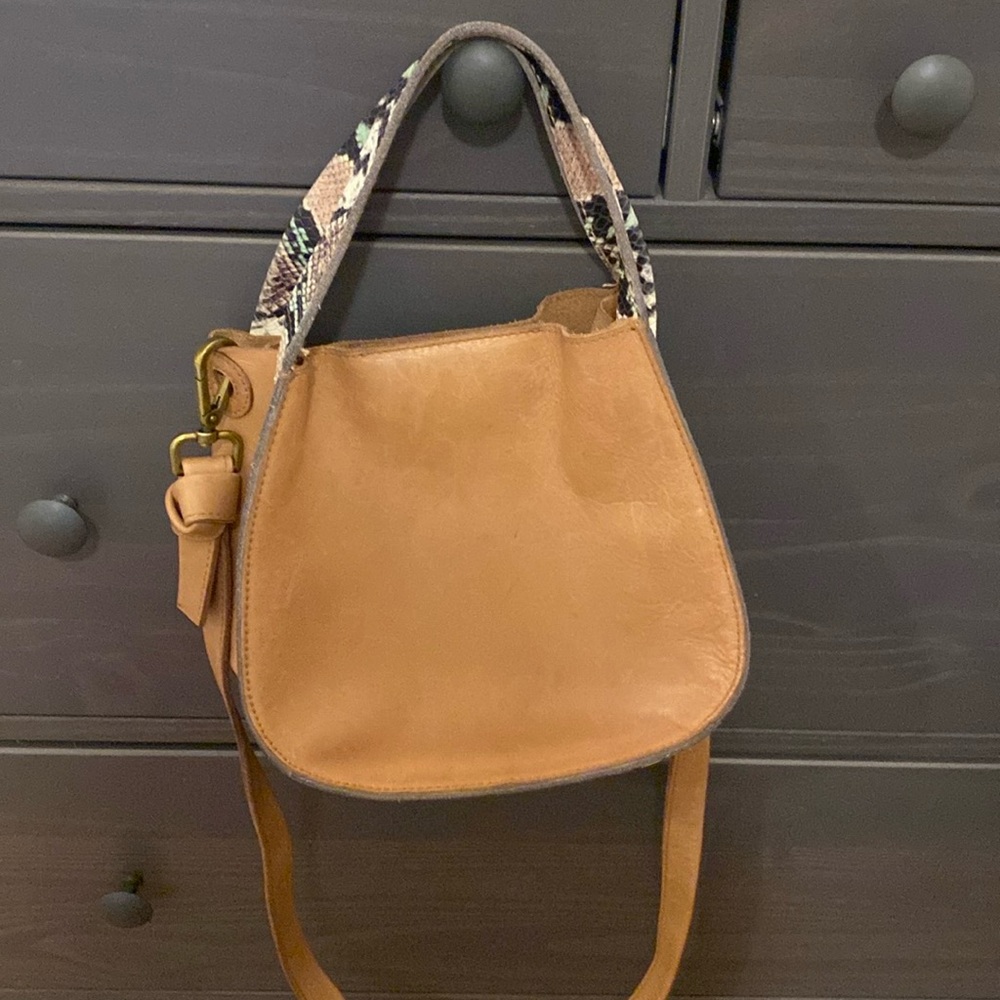 Madewell Mini Sydney Crossbody with Snakeskin Print
